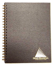 Large Black Leatherette Notebook