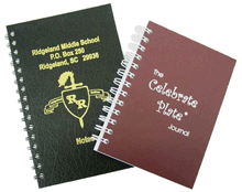 Leatherette and Board Covers with Foil Imprinted Logos