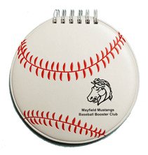 baseball twin wire vinyl sports jotter